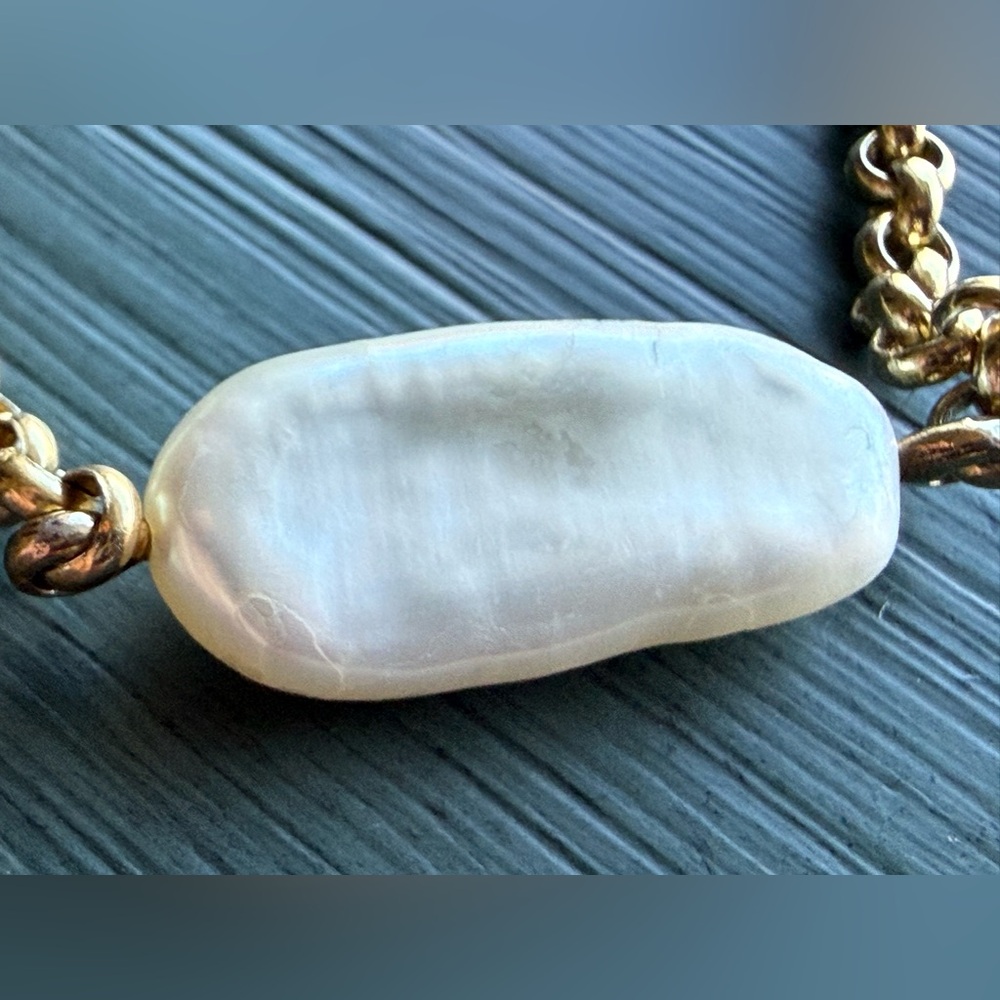 Monica Vinader Nura Biwa Pearl Bracelet 18k Yellow Gold Vermeil - Picture 3 of 8